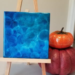 6x6 Tiles Balloon Kiss Technique in Blue