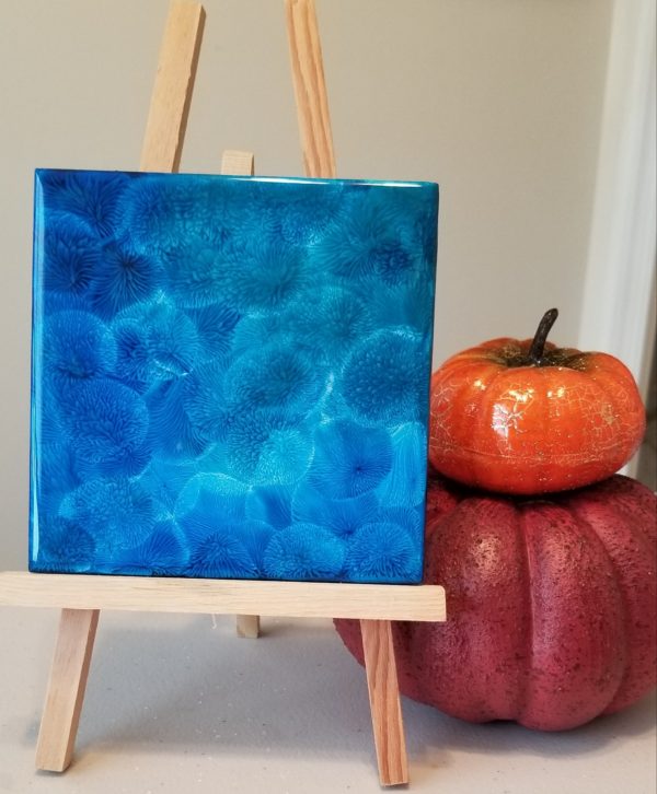 6x6 Tiles Balloon Kiss Technique in Blue